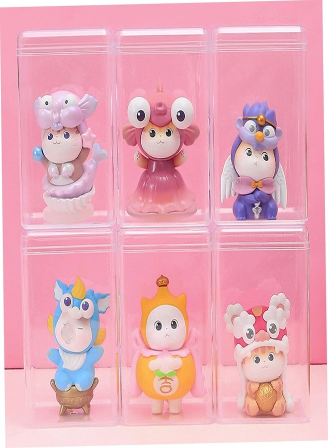 HOOTNEE Clear Figure Display Boxes 5 Pack Transparent Action Figure Storage Cabinets Miniature Model Display Cases Dust Proof Protective Showcase - Image 2